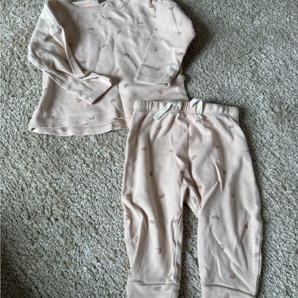 Quincy Mae Pink Rainbow Set 12-18M
